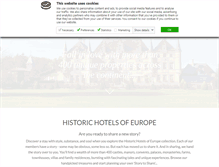 Tablet Screenshot of historichotelsofeurope.com